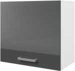 Κρεμαστό ντουλάπι Jeden 60-Γκρι Γυαλιστερό - Λευκό - Image 3