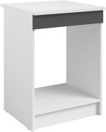 Επιδαπέδιο ντουλάπι φούρνου Jeden 60-Γκρι Γυαλιστερό - Λευκό