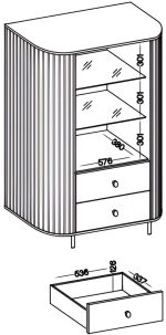 Βιτρίνα Ovelia-Μπεζ - Image 5