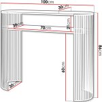 Κονσόλα Fikoli-Μαύρο - Καφέ - Image 3