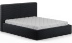 Επενδυμένο κρεβάτι Milora-Μαύρο-180 x 200