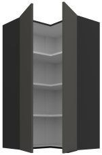 Κρεμαστό ντουλάπι γωνιακό Arianna 60x60 GN 108 2F-Γκρι - Image 2