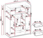 Ντουλάπα τετράφυλλη Elena 4DM Plus-Φυσικό - Image 2