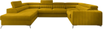 Γωνιακός καναπές Lola-Αριστερή-Κίτρινο