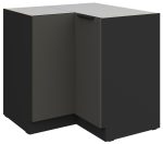 Επιδαπέδιο ντουλάπι γωνιακό Arianna 90x90 DN 2F BB-Γκρι