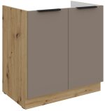 Επιδαπέδιο ντουλάπι νεροχύτη Arianna 80 ZL 2F-Γκρέζ