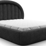 Επενδυμένο κρεβάτι Circle-180 x 200-Μαύρο