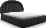 Επενδυμένο κρεβάτι Circle-180 x 200-Μαύρο