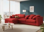Γωνιακός καναπές Pilo-Προσαρμόσιμη-245φ 165β εκ.-Κόκκινο (Star4623) - Image 2