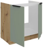 Επιδαπέδιο ντουλάπι νεροχύτη Arianna 80 ZL 2F-Φυστικί - Image 2