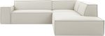 Γωνιακός καναπές Fubu S-Εκρού-Δεξιά