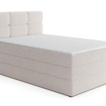 Επενδυμένο κρεβάτι Padion-Μπεζ-140 x 200