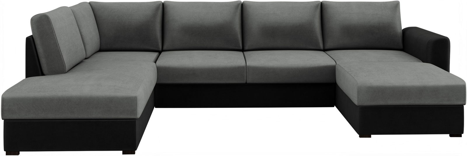 3uc7dnxrw3pt95vgsfg6sed1pj6h Γωνιακός καναπές Wilma-Γκρι - Μαύρο-Αριστερή - Image 1