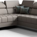 Γωνιακός καναπές Calyra Max Lthr-Γκρι-Δεξιά