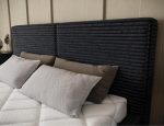 Επενδυμένο κρεβάτι Milora-Μαύρο-140 x 200 - Image 5