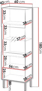 Βιτρίνα Isla 60-Μαύρο - Image 3