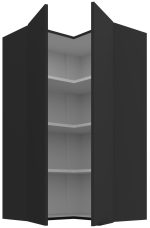 Κρεμαστό ντουλάπι γωνιακό Arianna 60x60 GN 108 2F-Μαύρο - Image 2