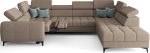Γωνιακός καναπές Calyra Max I Relax-Καφέ Ανοιχτό-Δεξιά