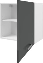 Κρεμαστό ντουλάπι Jeden 60-Γκρι Γυαλιστερό - Λευκό - Image 4