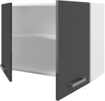 Κρεμαστό ντουλάπι Jeden 80-Γκρι Γυαλιστερό - Λευκό - Image 5