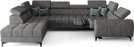 Γωνιακός καναπές Calyra Max I Relax-Ανθρακί-Αριστερή