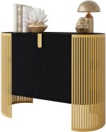 Μπουφές Fikoli III-Μαύρο - Χρυσό - Image 4