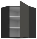 Κρεμαστό ντουλάπι γωνιακό Arianna 60x60 GN 72 1F-Γκρι - Image 2