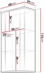 Βιτρίνα Soho Κρεμαστή-Μαύρο - Image 2
