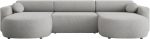 Γωνιακός καναπές Nicelo U-Γκρι Ανοιχτό - Image 4