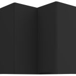 Κρεμαστό ντουλάπι γωνιακό Arianna 60x60 GN 72 2F-Μαύρο