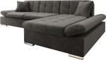 Γωνιακός καναπές Malwi-Ανθρακί-Δεξιά