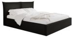 Επενδυμένο κρεβάτι Pirkun-140 x 200-Μαύρο