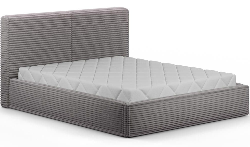 9qui2qguvywj9eb3xesxwvo728y5 Επενδυμένο κρεβάτι Milora-Γκρι-160 x 200 - Image 1