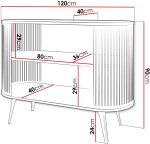 Κονσόλα Roenni III-Λευκό - Χρυσό - Image 3