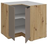 Επιδαπέδιο ντουλάπι γωνιακό Arianna 90x90 DN 2F BB-Γκρέζ - Image 2