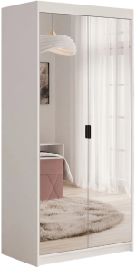 Ντουλάπα δίφυλλη Elena 2D-Λευκό-Με καθρέπτη
