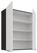 Κρεμαστό ντουλάπι Arianna 80 G 90 2F-Λευκό - Image 2