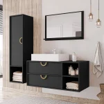 Σετ μπάνιου Lazienka 14-Μαύρο