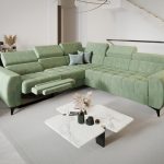 Γωνιακός καναπές Calyra II Relax-Μέντα-Αριστερή