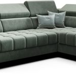 Γωνιακός καναπές Calyra Mini-Δεξιά-Πράσινο