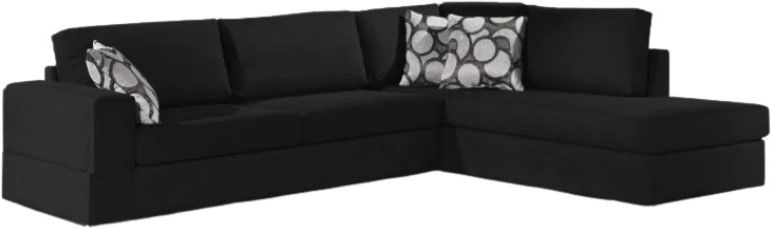 Ανώνυμο σχέδιο - 3 Γωνιακός καναπές Must-Δεξιά-275φ 210β-Μαύρο - Image 1