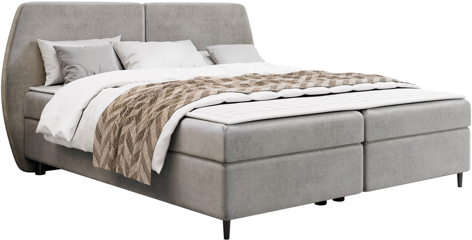 b1pa815kpwoimdtdnvgirzwe8r6p Επενδυμένο κρεβάτι Madryt-140 x 200-Γκρι Ανοιχτό - Image 1