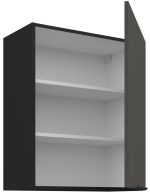 Κρεμαστό ντουλάπι Arianna 60 G 72 1F-Γκρι - Image 2