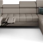 Γωνιακός καναπές Calyra Max I Relax Lthr-Γκρεζ-Δεξιά