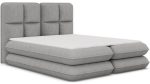 Επενδυμένο κρεβάτι Tario-Γκρι-140 x 200
