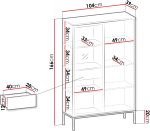 Βιτρίνα Sento-Φυσικό - Μαύρο - Image 3