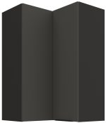 Κρεμαστό ντουλάπι γωνιακό Arianna 60x60 GN 90 2F-Γκρι