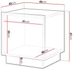 Κομοδίνο Liverti-Μαύρο - Image 3