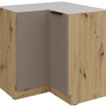 Επιδαπέδιο ντουλάπι γωνιακό Arianna 90x90 DN 2F BB-Γκρέζ