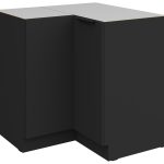 Επιδαπέδιο ντουλάπι γωνιακό Arianna 90x90 DN 2F BB-Μαύρο